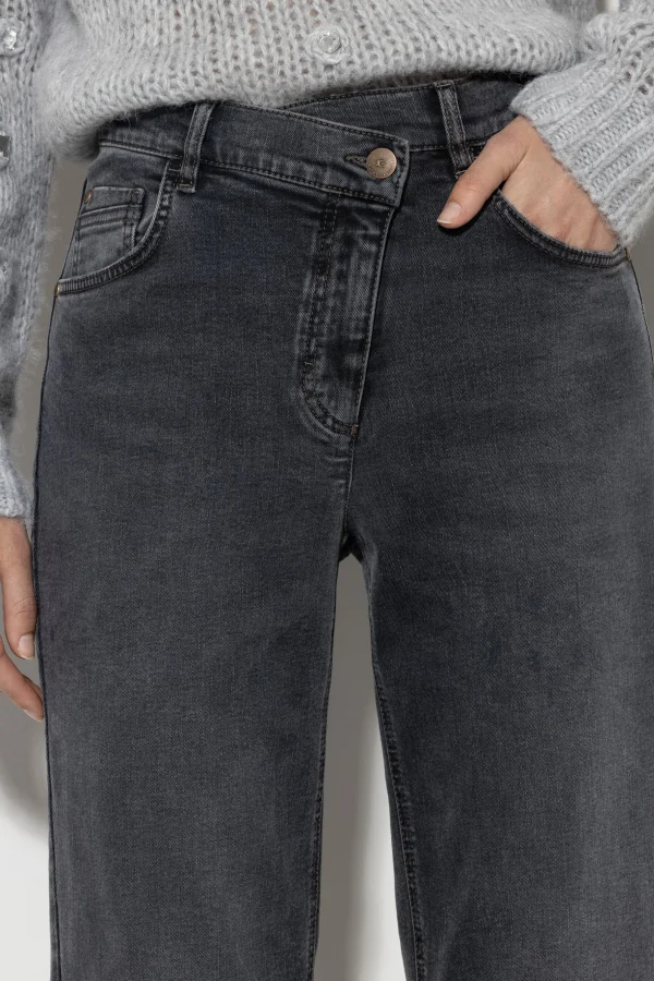 Denim | Hosen-LUISA CERANO Looseleg-Black-Denim denim grey