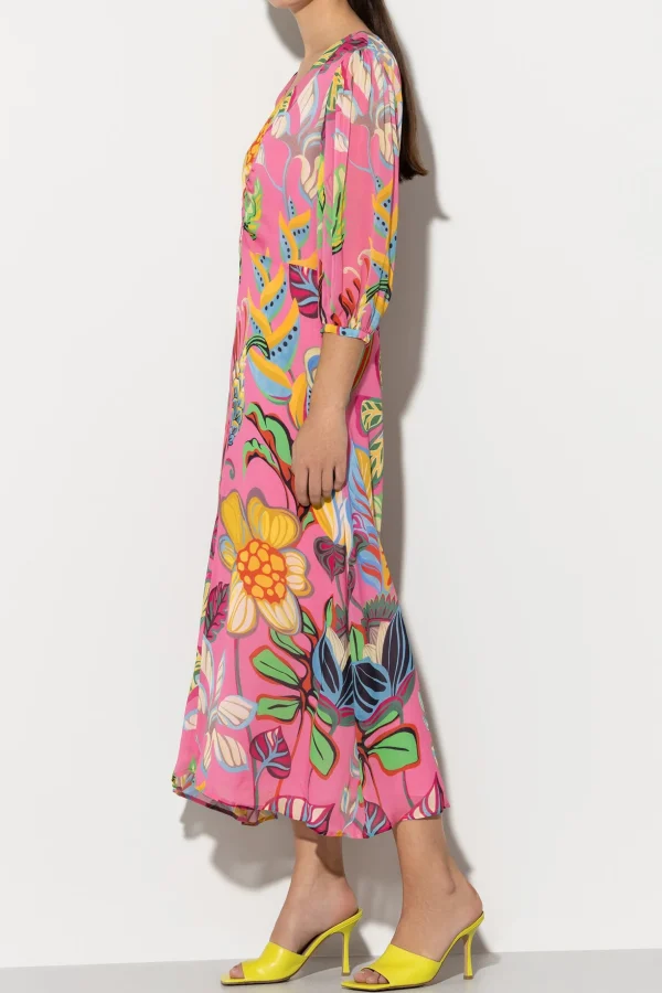Kleider-LUISA CERANO Maxikleid Mit Caribbean-Print raspberry / multi