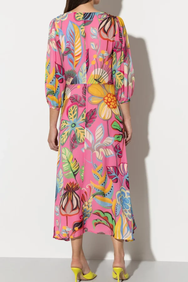 Kleider-LUISA CERANO Maxikleid Mit Caribbean-Print raspberry / multi