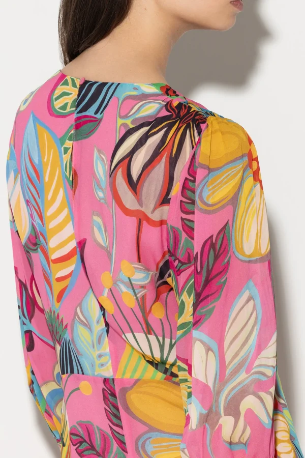 Kleider-LUISA CERANO Maxikleid Mit Caribbean-Print raspberry / multi