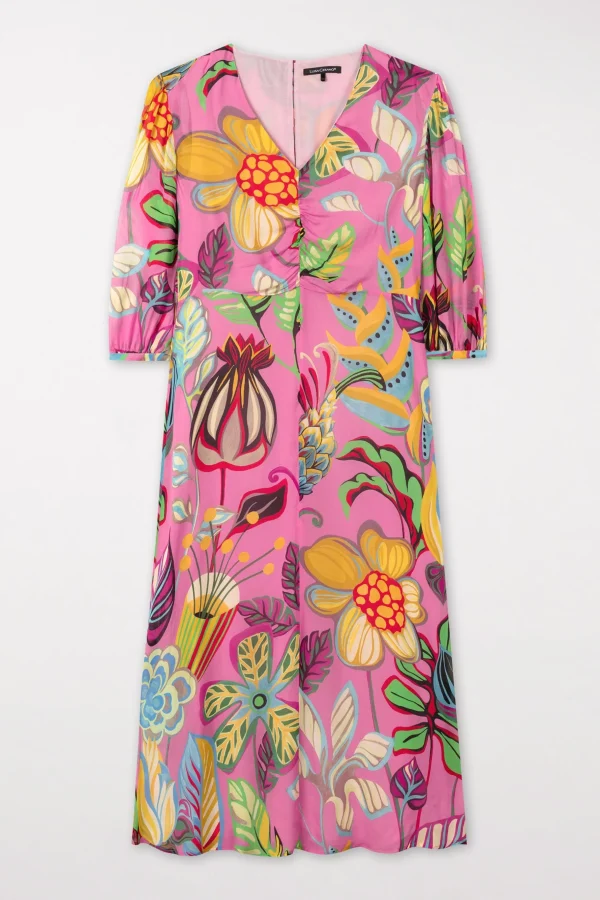 Kleider-LUISA CERANO Maxikleid Mit Caribbean-Print raspberry / multi