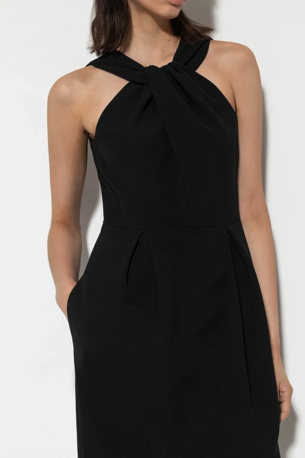 Kleider-LUISA CERANO Minikleid Mit Knotendetail black