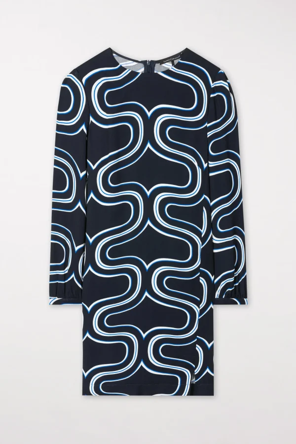 Kleider-LUISA CERANO Minikleid Mit Wave-Print multi