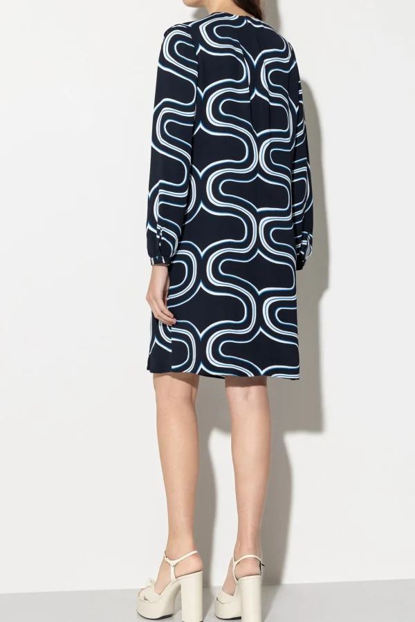 Kleider-LUISA CERANO Minikleid Mit Wave-Print multi