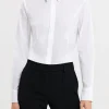 Business Studio-LUISA CERANO Popeline Stretch Bluse white