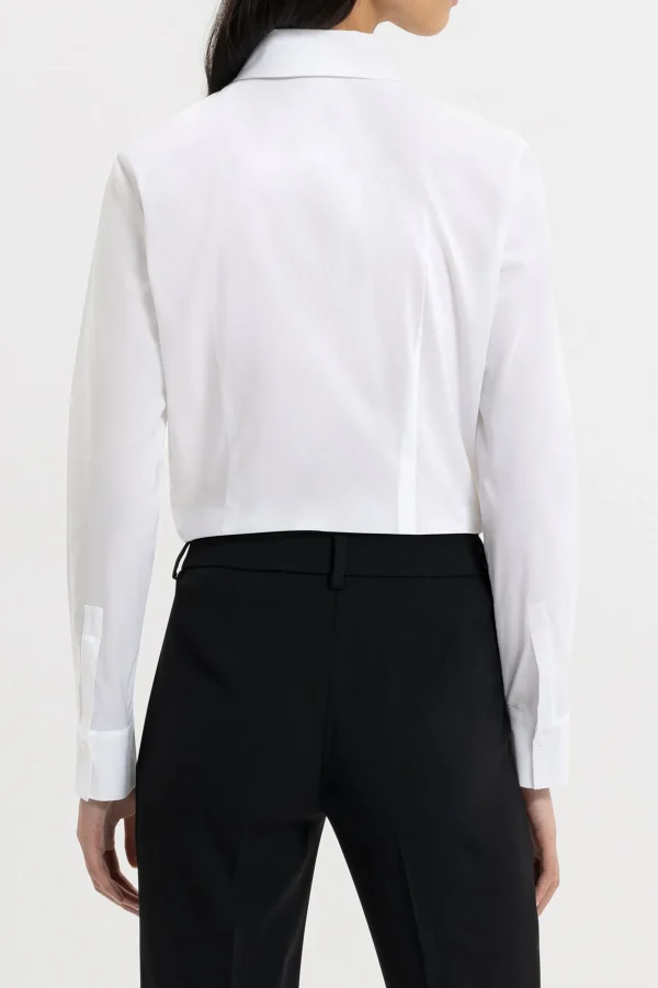 Business Studio-LUISA CERANO Popeline Stretch Bluse white