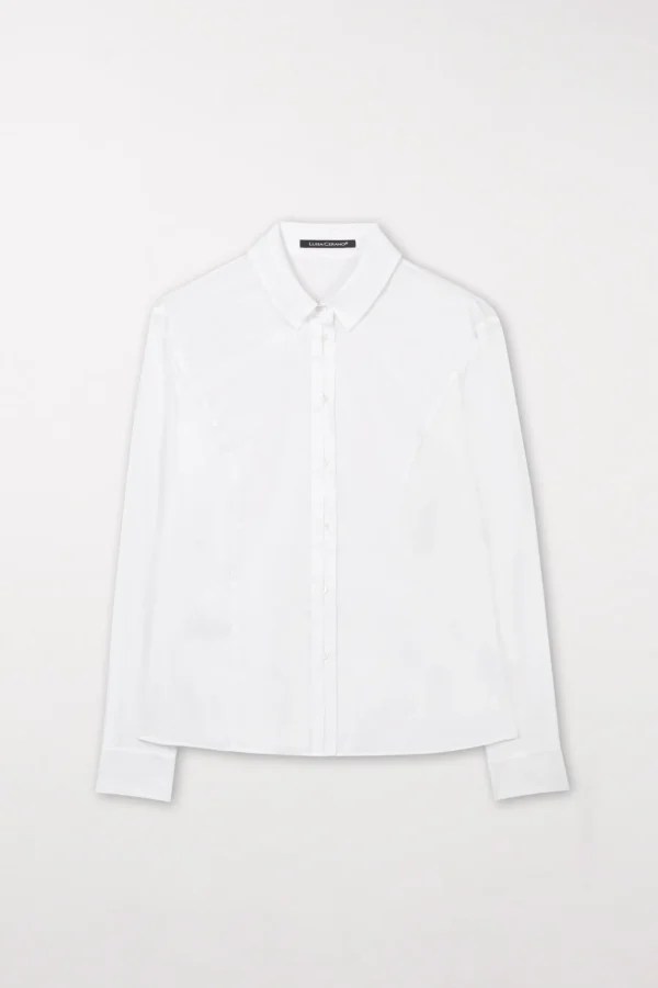 Business Studio-LUISA CERANO Popeline Stretch Bluse white