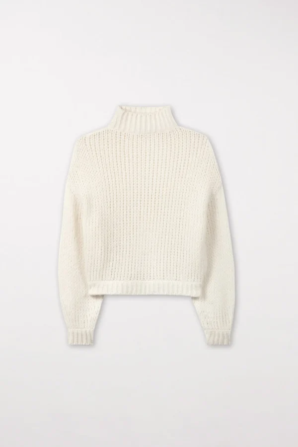Strick-LUISA CERANO Pullover Aus Alpaka-Mix ivory