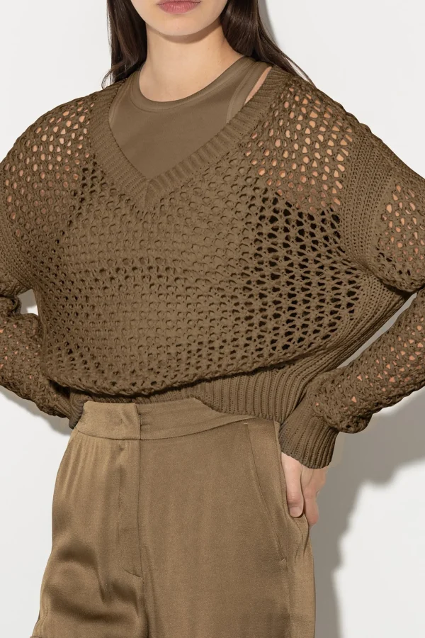 Strick-LUISA CERANO Pullover Aus Leinen-Mix