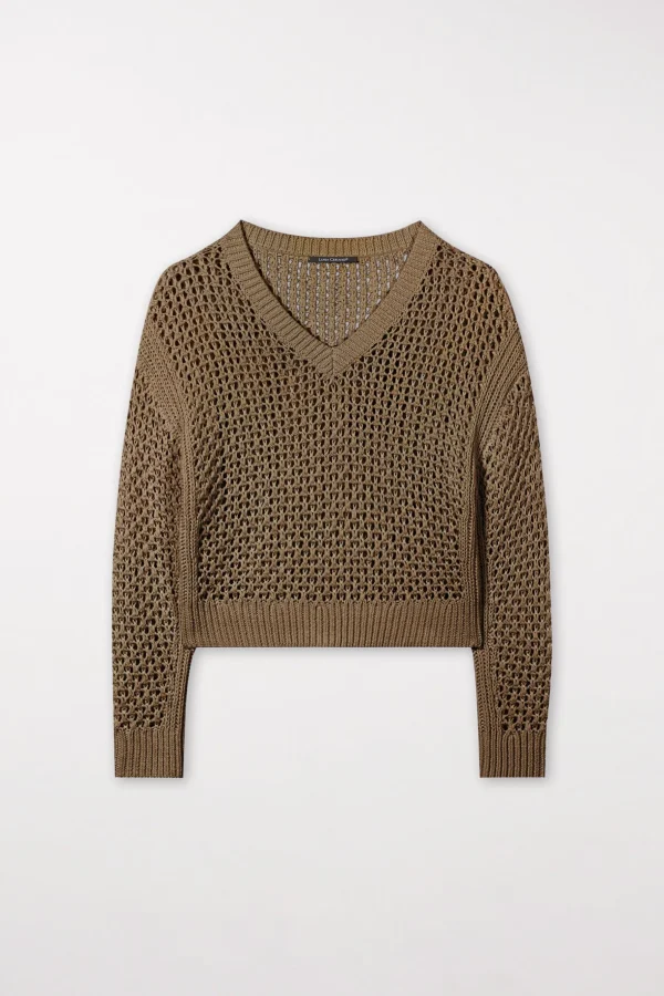 Strick-LUISA CERANO Pullover Aus Leinen-Mix
