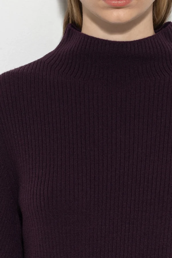 Strick-LUISA CERANO Pullover In Rippstruktur burgundy