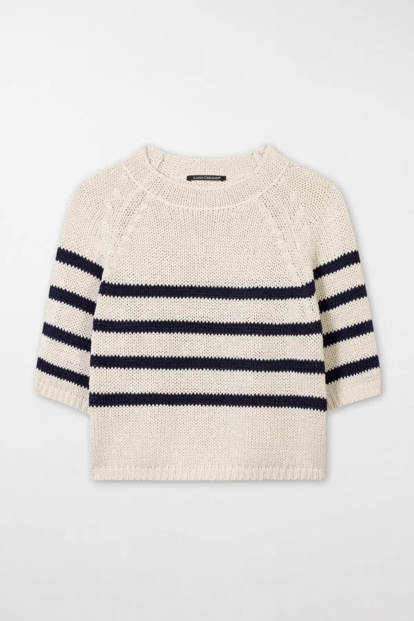 Strick-LUISA CERANO Pullover Mit Blockstreifen