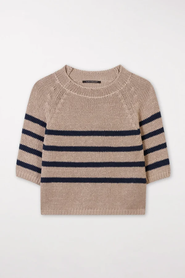 Strick-LUISA CERANO Pullover Mit Blockstreifen