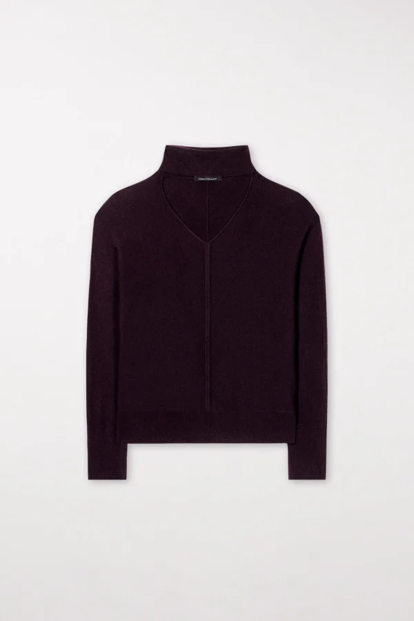 Strick-LUISA CERANO Pullover Mit Cutout-Detail burgundy