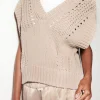 Strick-LUISA CERANO Pullunder Mit Ajour-Details cashew
