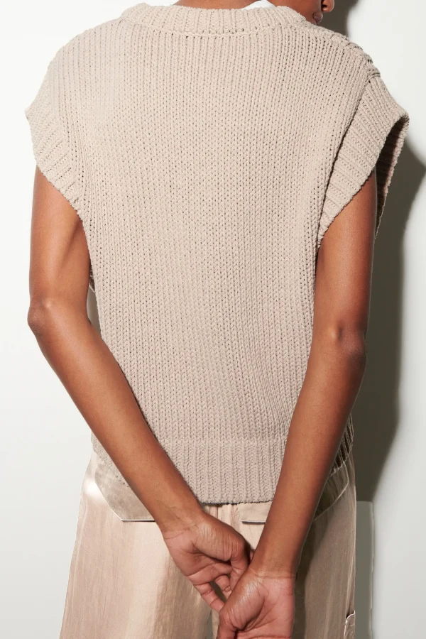 Strick-LUISA CERANO Pullunder Mit Ajour-Details cashew