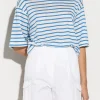 Shirts & Tops-LUISA CERANO Ringelshirt Aus Leinen bleached white / azur