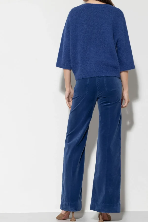 Denim | Hosen-LUISA CERANO Samt-Flared-Pants