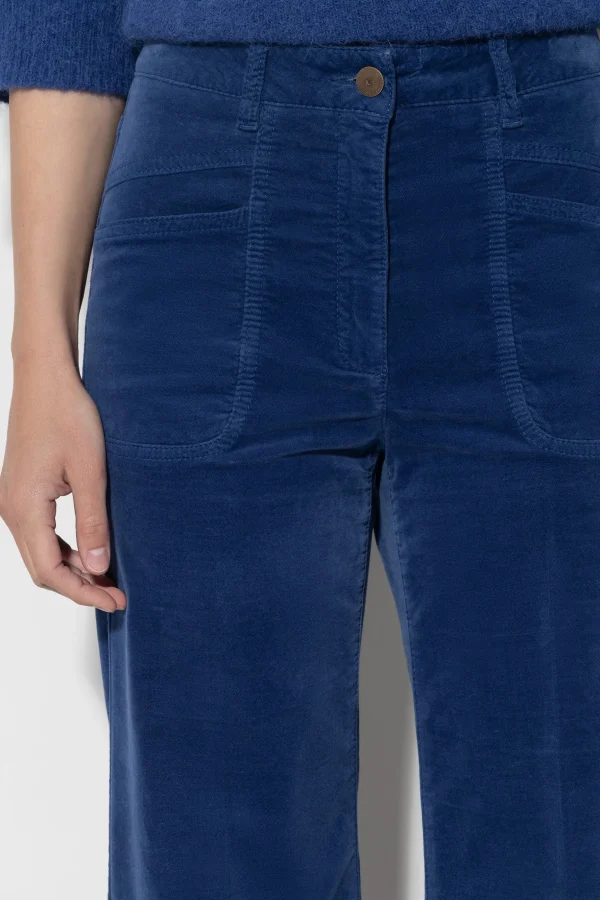Denim | Hosen-LUISA CERANO Samt-Flared-Pants
