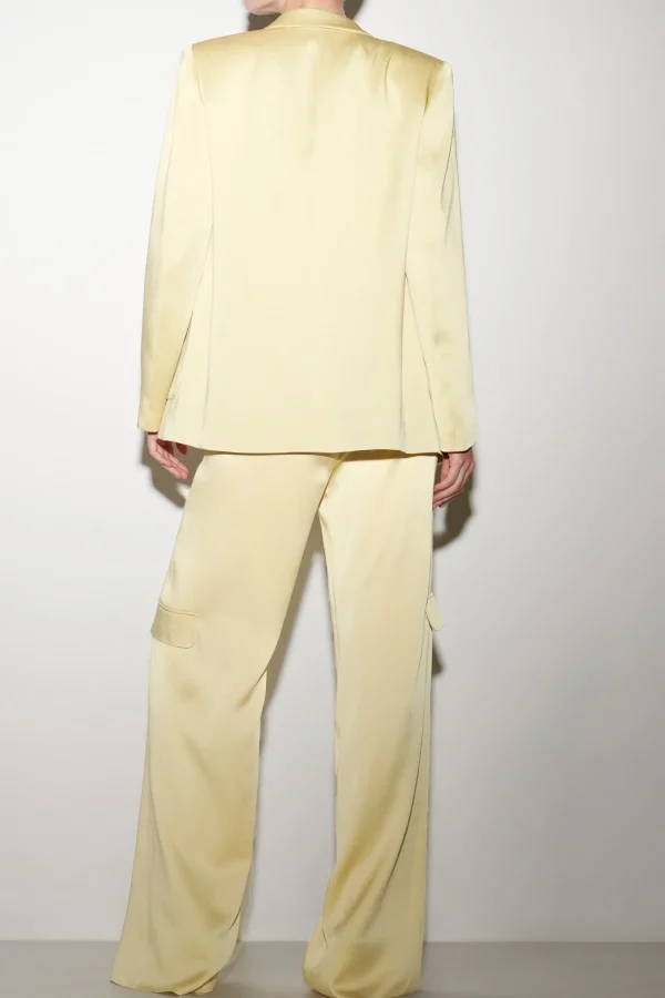 Sets | Blazer-LUISA CERANO Satin-Blazer pale citron