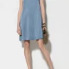 Kleider-LUISA CERANO Satin-Minikleid smoky blue