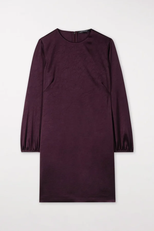 Kleider-LUISA CERANO Satin-Minikleid burgundy