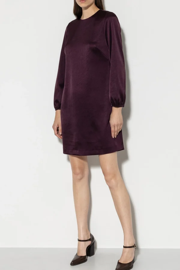 Kleider-LUISA CERANO Satin-Minikleid burgundy