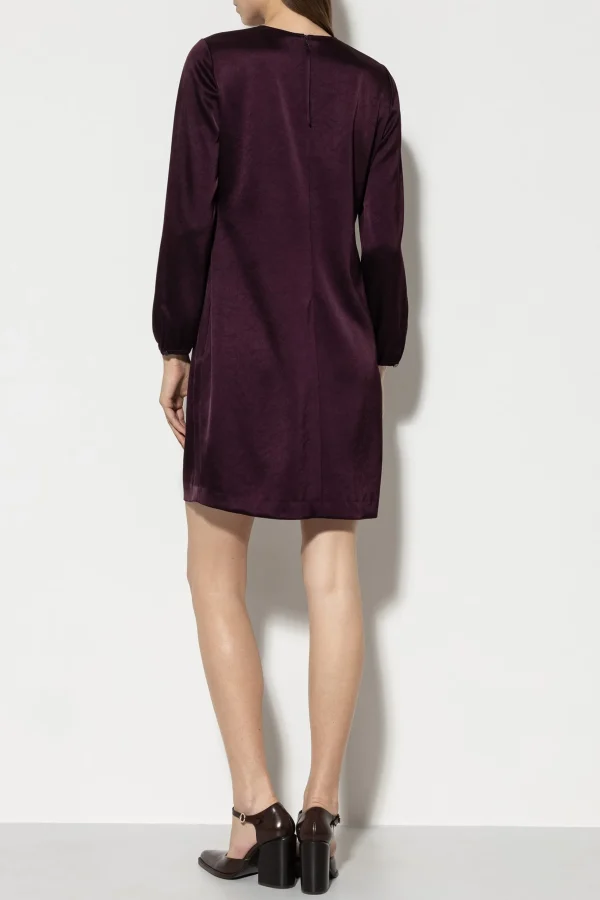 Kleider-LUISA CERANO Satin-Minikleid burgundy