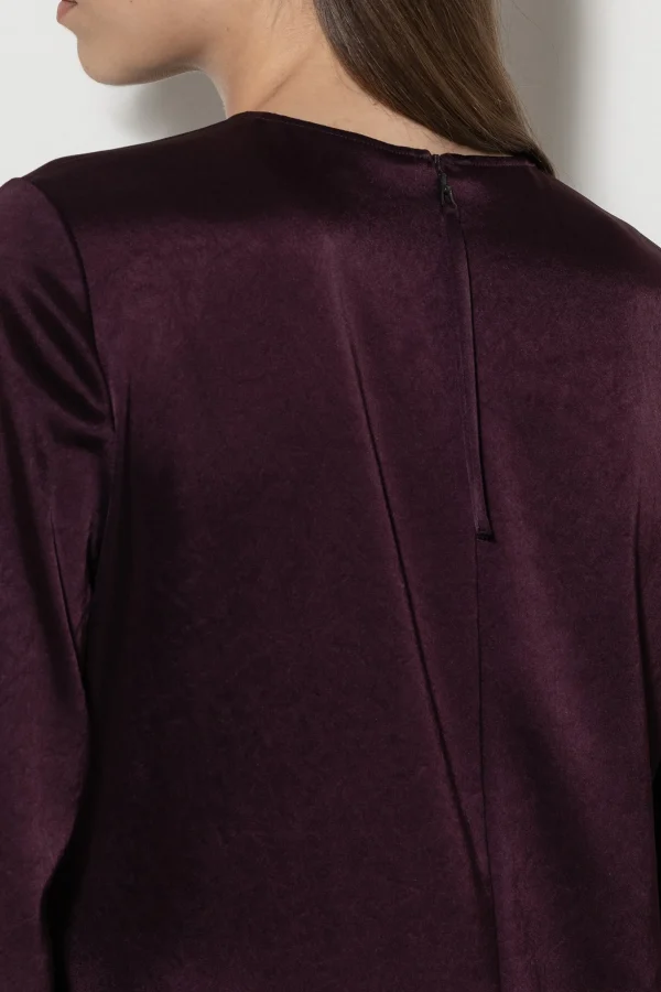 Kleider-LUISA CERANO Satin-Minikleid burgundy