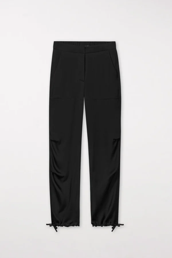 Hosen-LUISA CERANO Satin-Parachute-Pants