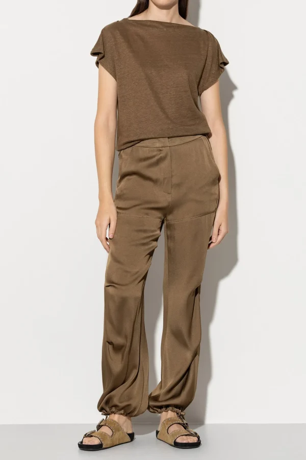 Hosen-LUISA CERANO Satin-Parachute-Pants