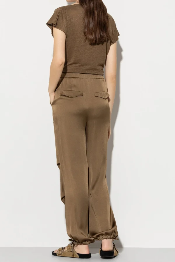 Hosen-LUISA CERANO Satin-Parachute-Pants