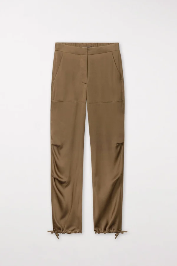 Hosen-LUISA CERANO Satin-Parachute-Pants