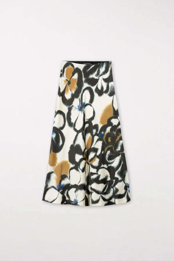 Sets | Röcke-LUISA CERANO Satin-Rock Mit Flower-Print multi