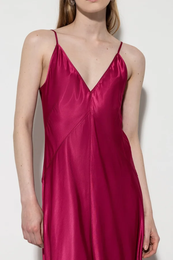 Kleider-LUISA CERANO Satin-Slipkleid berry pink