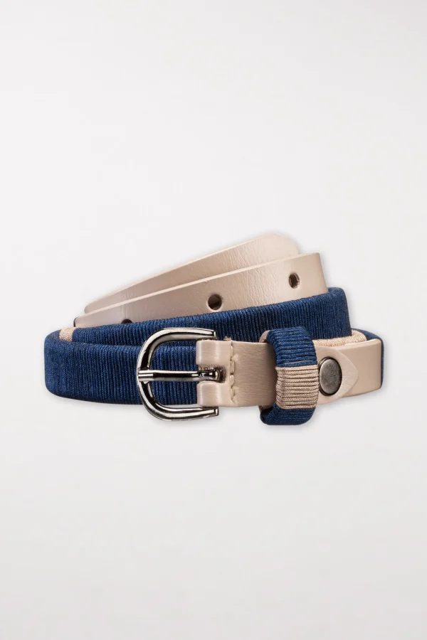 Accessoires-LUISA CERANO Schmaler Ledergürtel