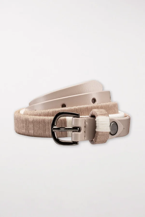 Accessoires-LUISA CERANO Schmaler Ledergürtel