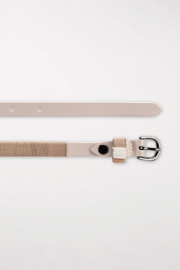 Accessoires-LUISA CERANO Schmaler Ledergürtel