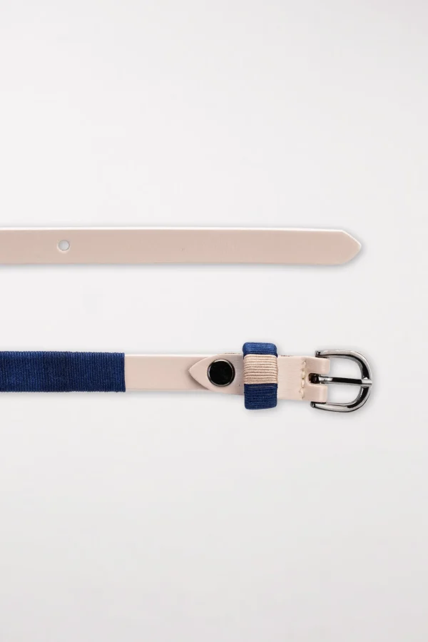 Accessoires-LUISA CERANO Schmaler Ledergürtel