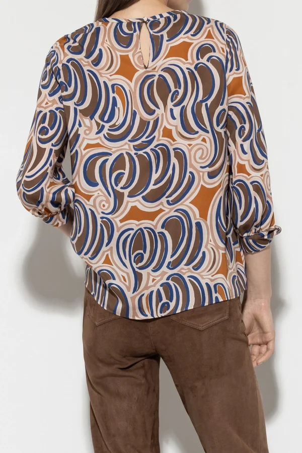 Blusen-LUISA CERANO Seidenbluse Mit Graphic-Print multi
