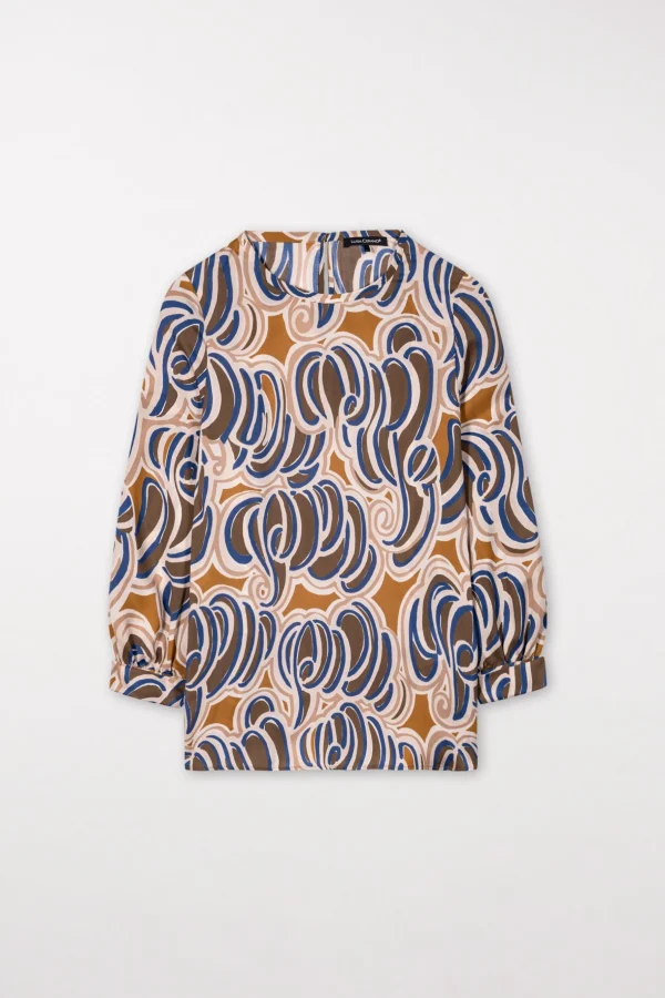 Blusen-LUISA CERANO Seidenbluse Mit Graphic-Print multi
