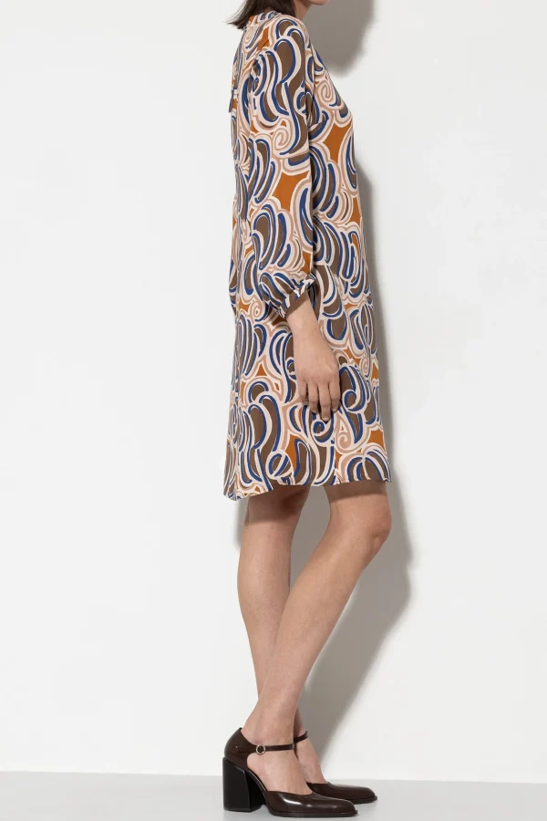Kleider-LUISA CERANO Seidenkleid Mit Graphic-Print multi