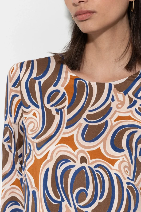 Kleider-LUISA CERANO Seidenkleid Mit Graphic-Print multi