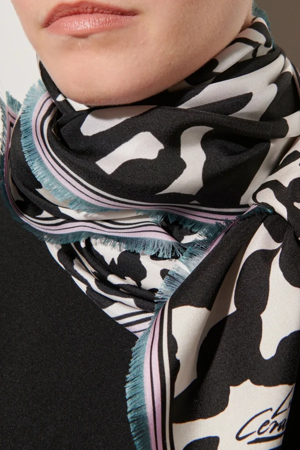Accessoires-LUISA CERANO Seidentuch Mit Print the animal camouflage print