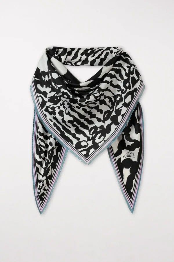 Accessoires-LUISA CERANO Seidentuch Mit Print the animal camouflage print