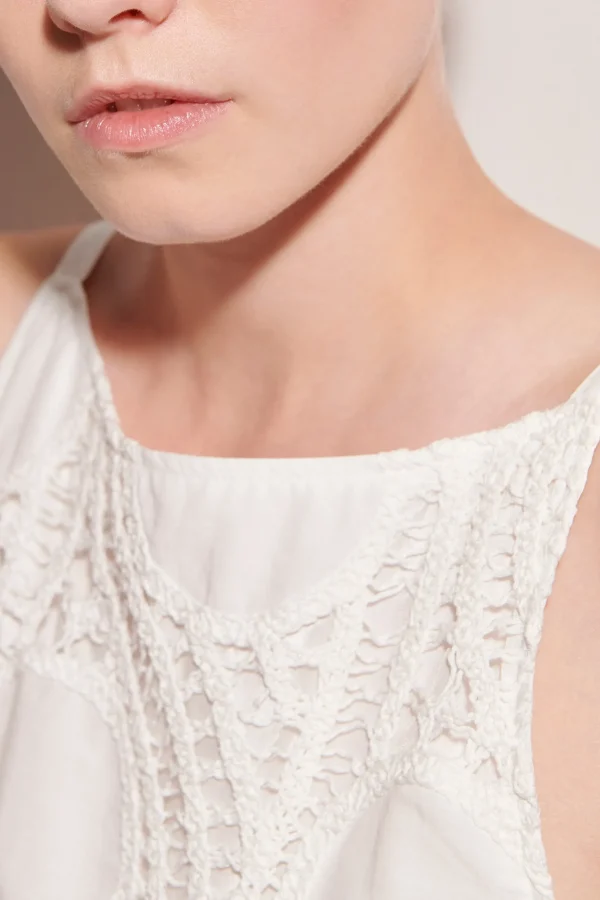 Kleider-LUISA CERANO Slipdress In Crochet-Optik