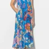Kleider-LUISA CERANO Slipdress Mit Caribbean-Print