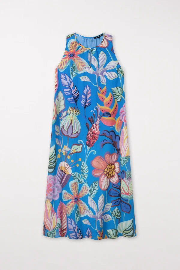 Kleider-LUISA CERANO Slipdress Mit Caribbean-Print