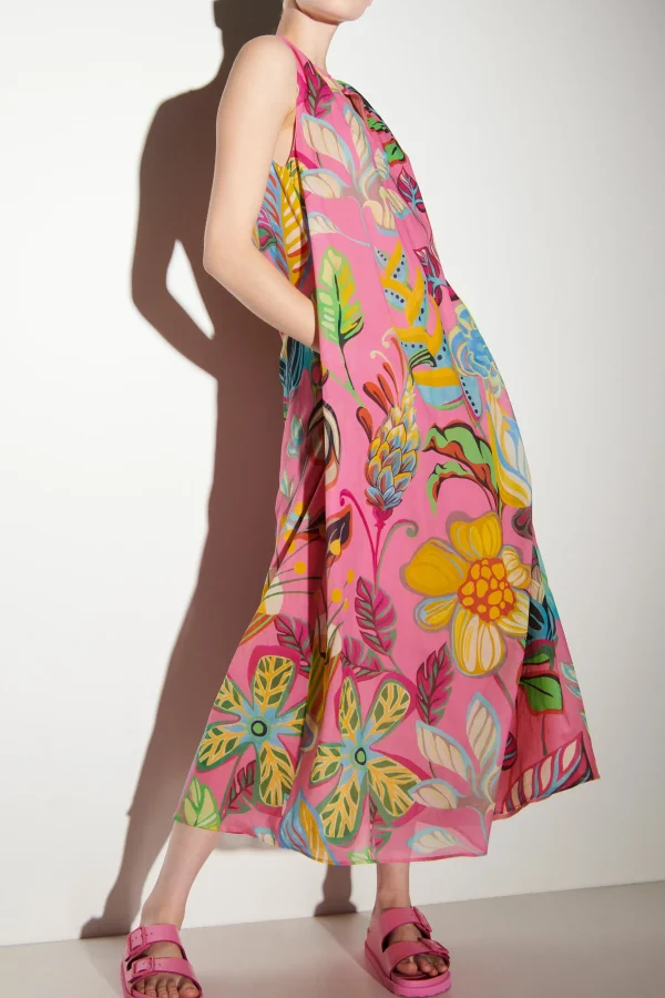 Kleider-LUISA CERANO Slipdress Mit Caribbean-Print