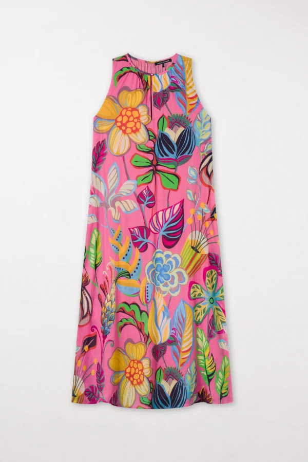Kleider-LUISA CERANO Slipdress Mit Caribbean-Print